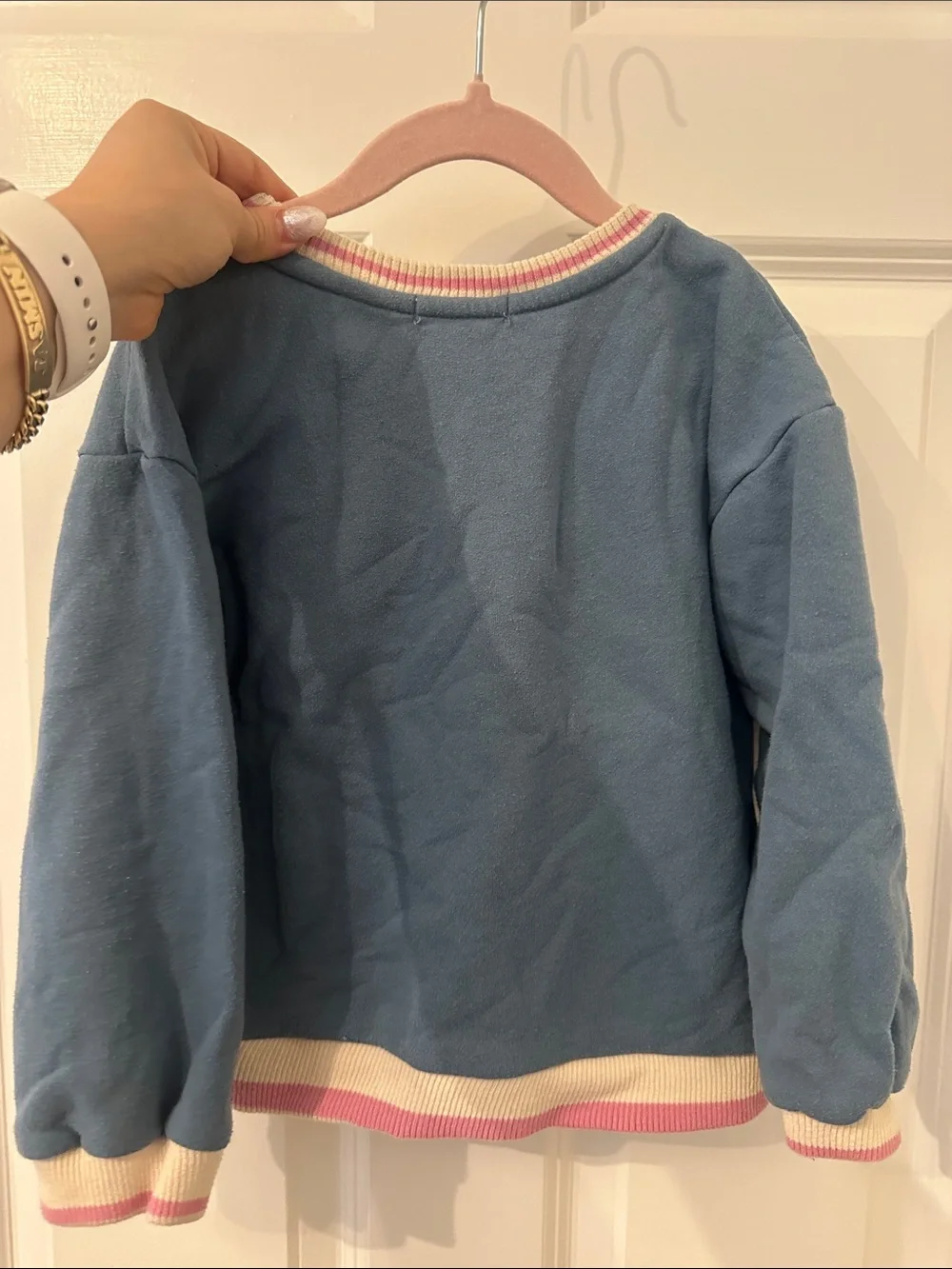 Derek Heart Blue Sweatpants with Pink Drawstring